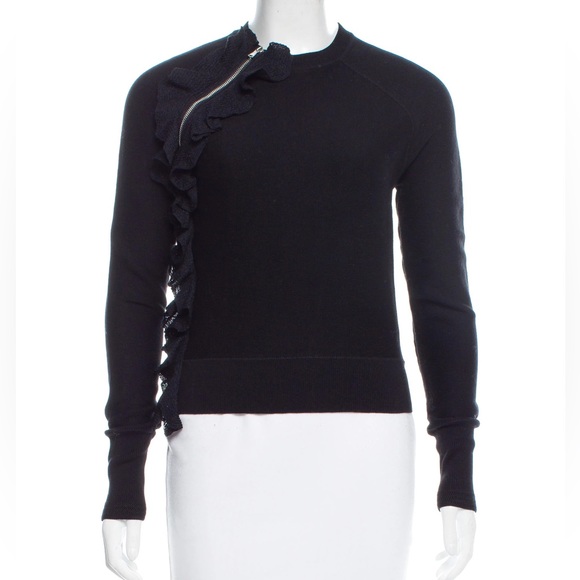 NWOT 3.1 Phillip Lim Ruffle Sport Pullover With Zippers Sweater - Picture 3 of 4